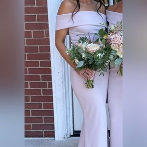 Katie May Bridesmaid Dress Legacy Off Shoulder in Blush Size 6